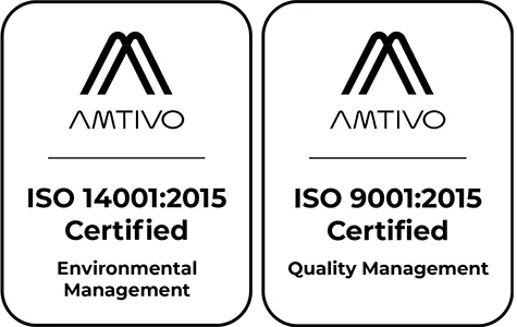 ISO 14001 & 9001 badges